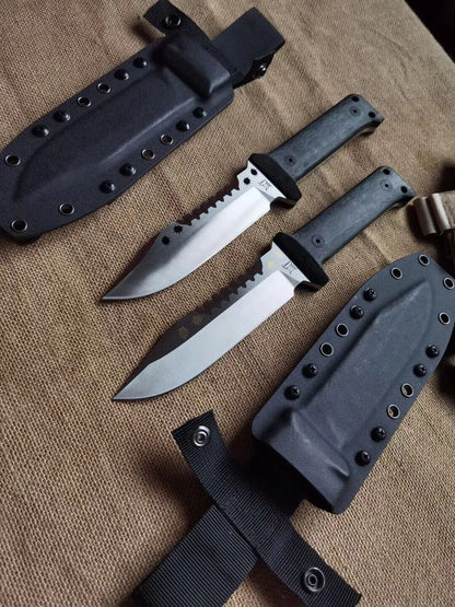 HJF Bullet Hole A8 Steel G10 Handle Fixe Blade Bushcraft Knife