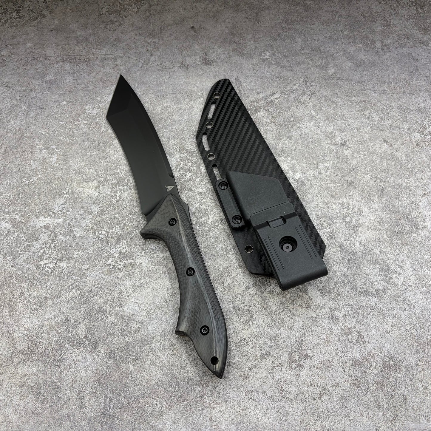 HuLi CPM-3V Steel DLC Coated Fixed Blade Hunting Knife