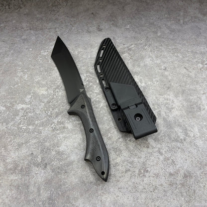 HuLi CPM-3V Steel DLC Coated Fixed Blade Hunting Knife