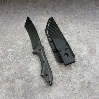 HuLi CPM-3V Steel DLC Coated Fixed Blade Hunting Knife