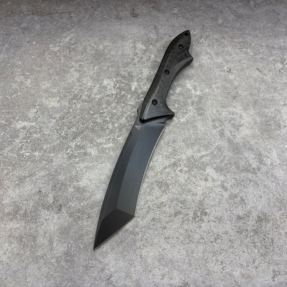 HuLi CPM-3V Steel DLC Coated Fixed Blade Hunting Knife