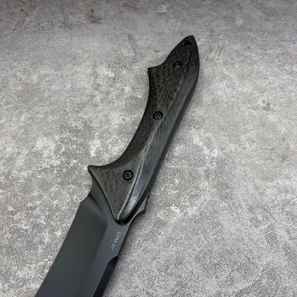 HuLi CPM-3V Steel DLC Coated Fixed Blade Hunting Knife