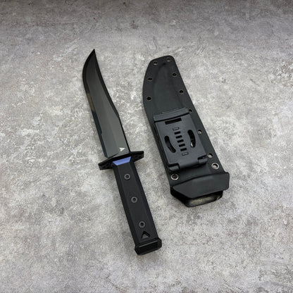 HaiZhua Unimax Steel DLC Coated Black Mirror Finished Fixed Blade Hunting Knife