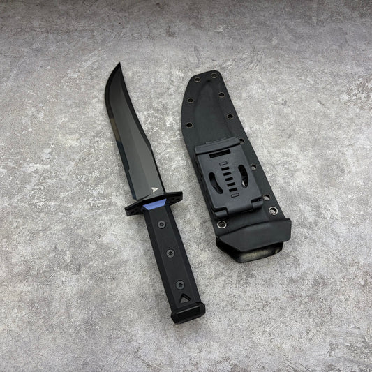 HaiZhua Unimax Steel DLC Coated Black Mirror Finished Fixed Blade Hunting Knife