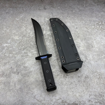 HaiZhua Unimax Steel DLC Coated Black Mirror Finished Fixed Blade Hunting Knife
