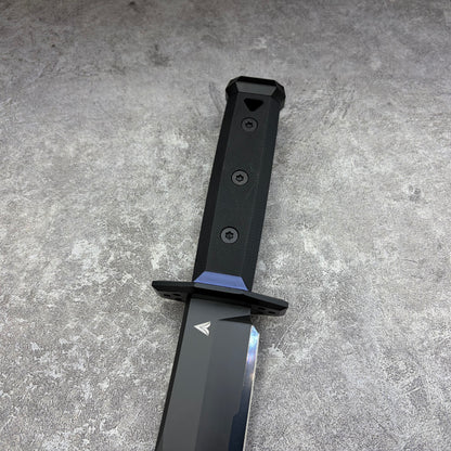 HaiZhua Unimax Steel DLC Coated Black Mirror Finished Fixed Blade Hunting Knife