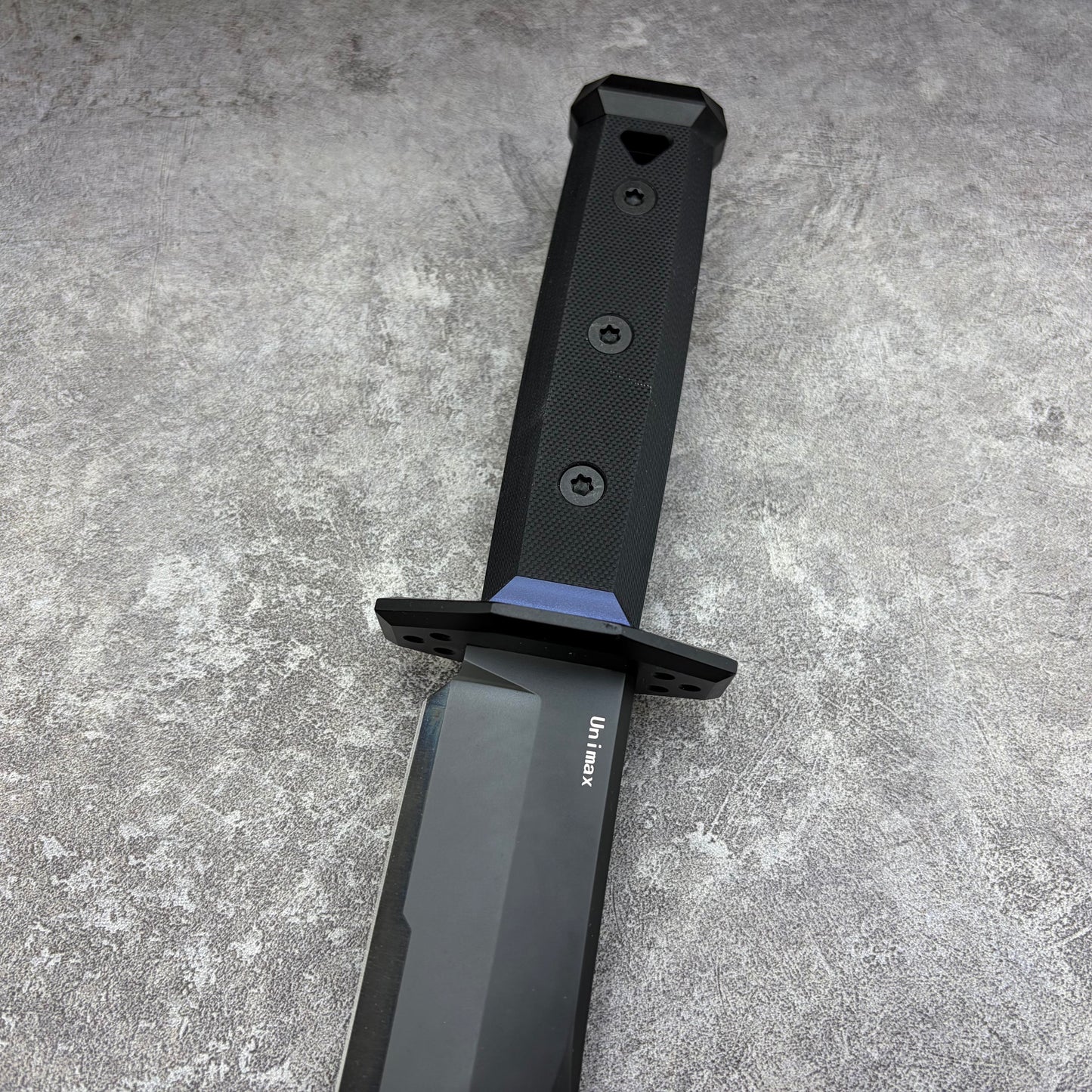 HaiZhua Unimax Steel DLC Coated Black Mirror Finished Fixed Blade Hunting Knife