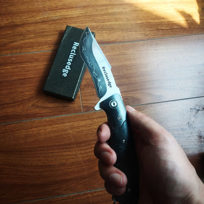 Reclusedge SKD-11 Steel Blade Carbon Fiber Handle Folding Knife