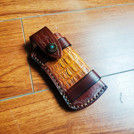 Reclusedge Handmade Leather Sheath For Folding Knives