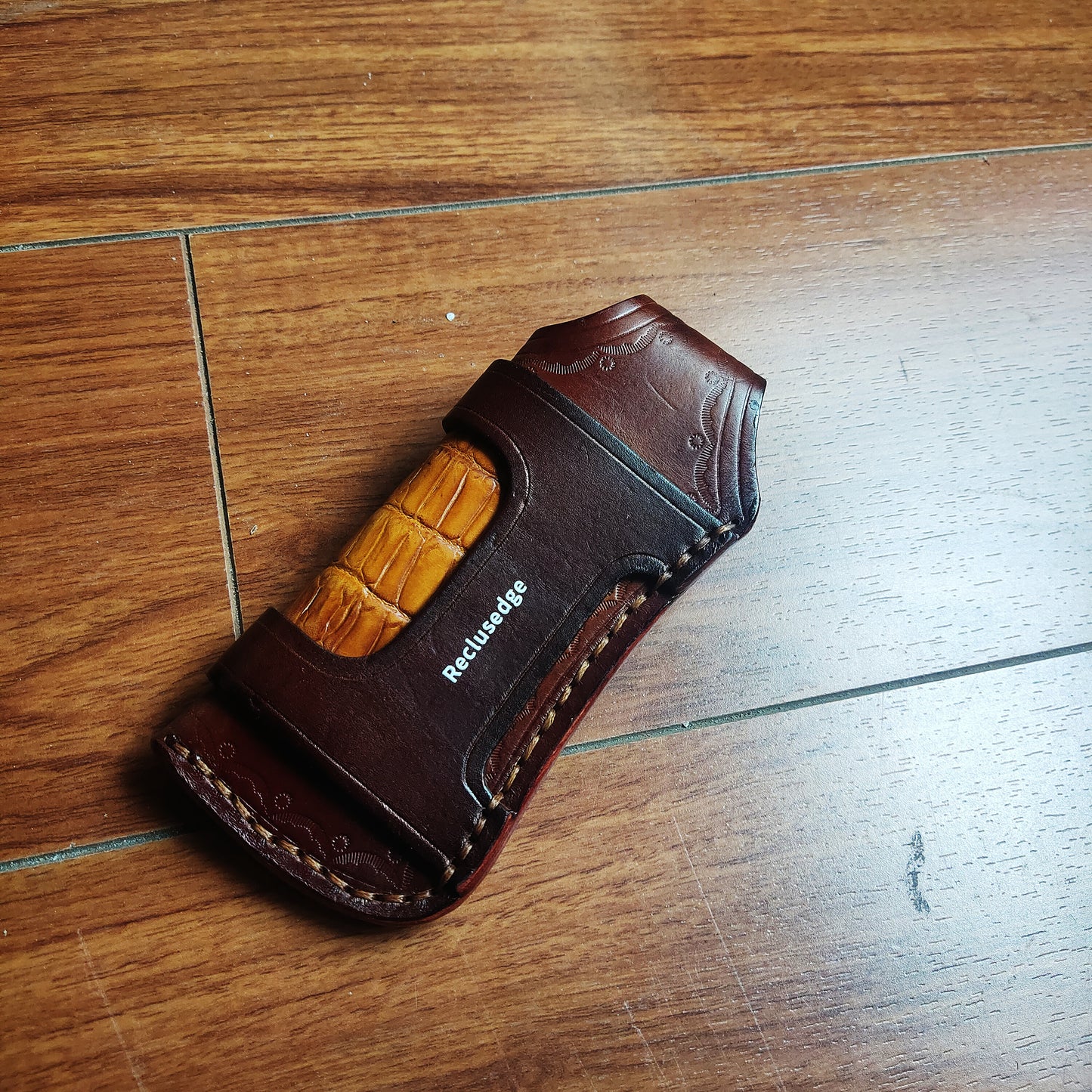 Reclusedge Handmade Leather Sheath For Folding Knives