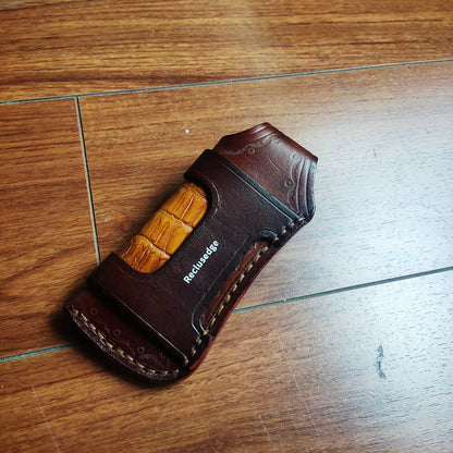 Reclusedge Handmade Leather Sheath For Folding Knives