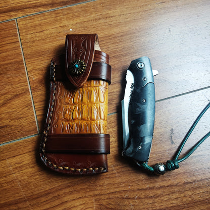 Reclusedge Handmade Leather Sheath For Folding Knives