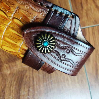 Reclusedge Handmade Leather Sheath For Folding Knives