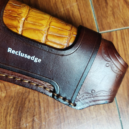 Reclusedge Handmade Leather Sheath For Folding Knives