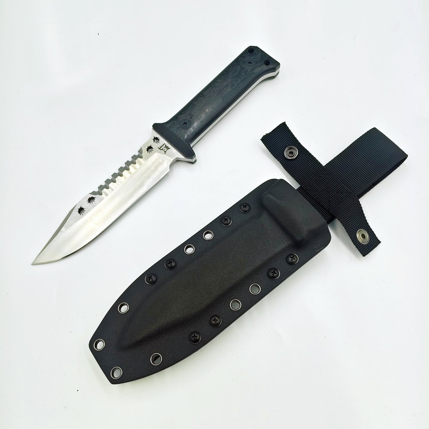 HJF Bullet Hole A8 Steel G10 Handle Fixe Blade Bushcraft Knife