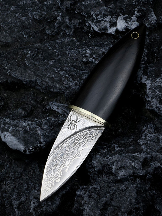 Olive Shape Small Damascus Knife