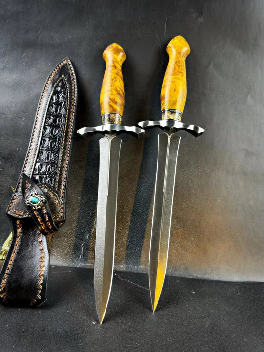 Emperor Wooz Steel Dagger Double Blade Knife
