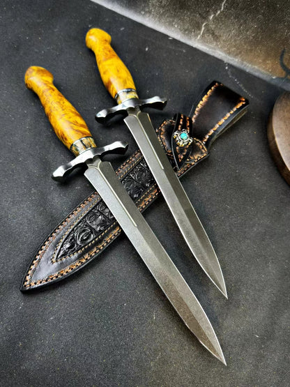 Emperor Wooz Steel Dagger Double Blade Knife