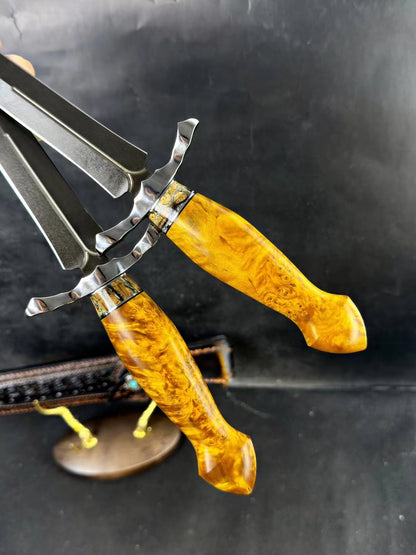 Emperor Wooz Steel Dagger Double Blade Knife
