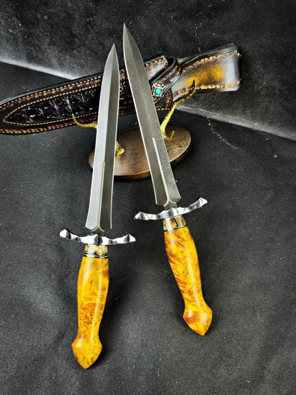 Emperor Wooz Steel Dagger Double Blade Knife