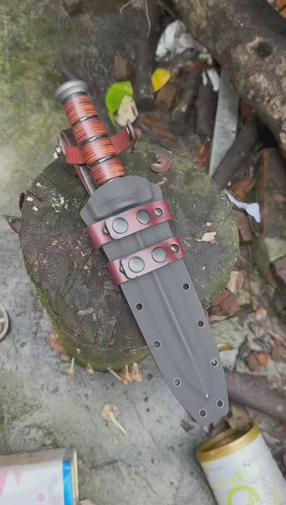 Reclusedge PJia Tactical DC53 Steel Dagger Fixed Blade Knife Bowie Knife