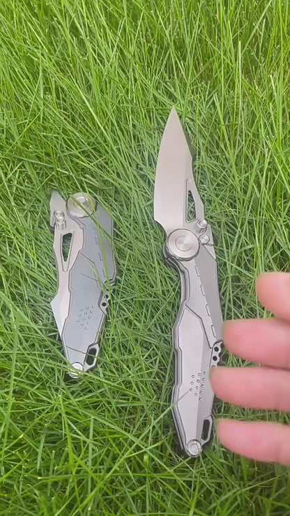 Armour Titanium Handle M390 Blade Folding Knife