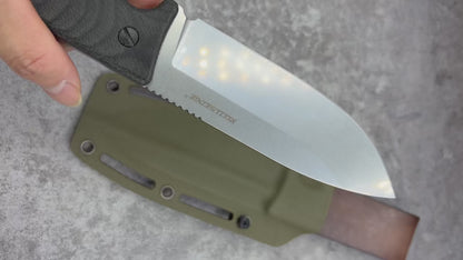 Reclusedge A8 Steel Micarta Handle Fixed Blade Knife