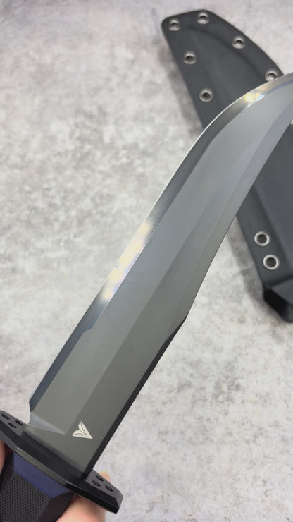 HaiZhua Unimax Steel DLC Coated Black Mirror Finished Fixed Blade Hunting Knife