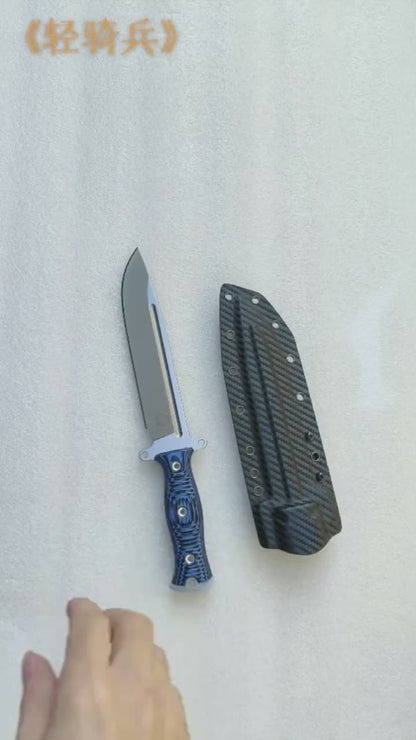 Bolte Light Gemini A8 Steel G10 Handle Fixe Blade Bowie Knife with Fuller