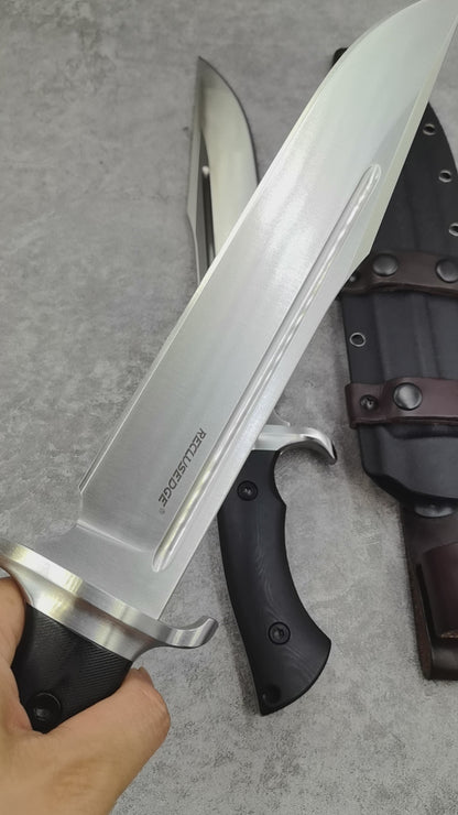 Reclusedge Black Bear IV A8 Steel G10 Handle Fixe Blade Bowie Knife
