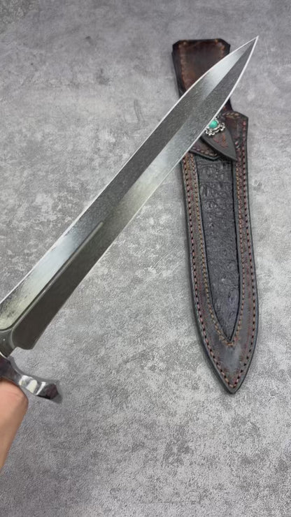 Reclusedge Emperor Wooz Steel Dagger Fixed Blade Knife for Collection