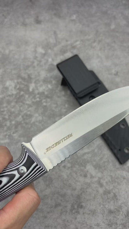 Reclusedge Dolphin 14C28N Steel G10 Handle Fixed Blade Bushcraft Knife