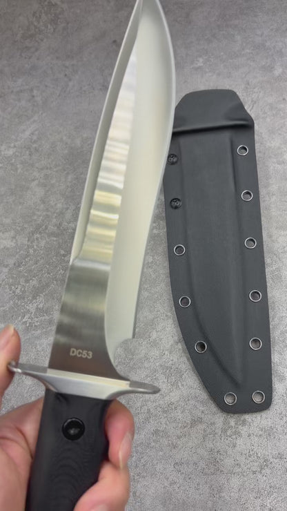 Reclusedge DC53 Steel G10 Handle Fixed Blade Bowie Knife