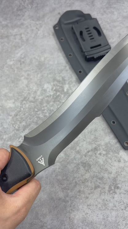 MiaoRen 14C28N Steel Titanium Coated Outdoor Fixed Blade Hunting Knife